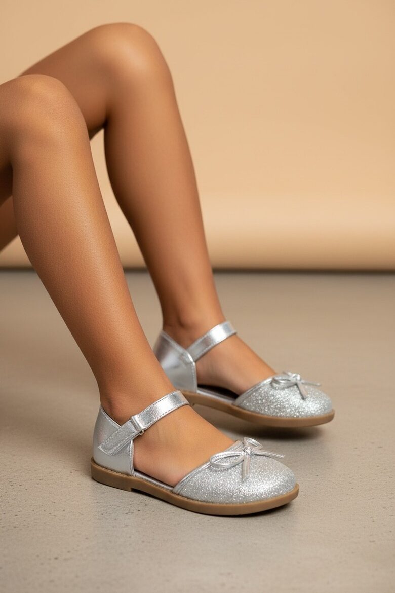 12 set box Kids Silver size 24 - 29 Poti Pati Ballerina Flat