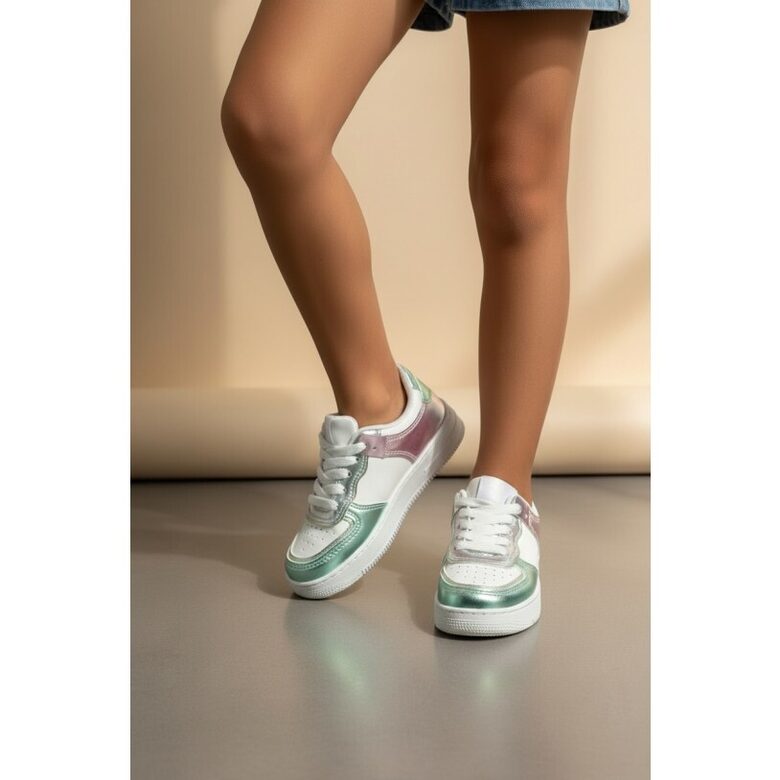 12 set box Kids Green - Pink size 30 - 35 Poti Pati Sneakers