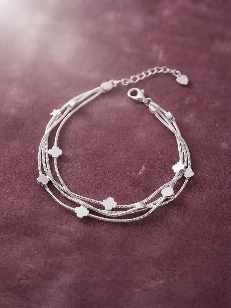 925 Sterling Silver Multi-Charm Layered 3 set