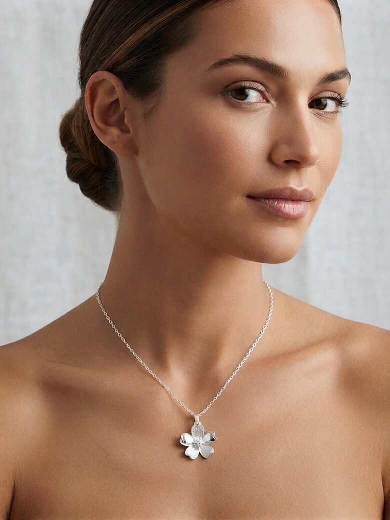 925 Sterling Silver Flower 4 set 