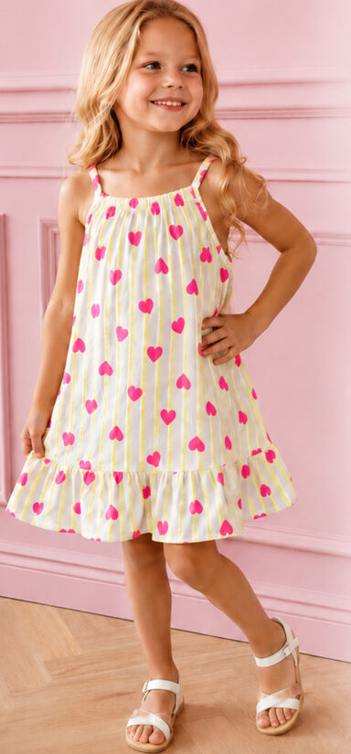 6 set 4-14Y Dresses Yellow 