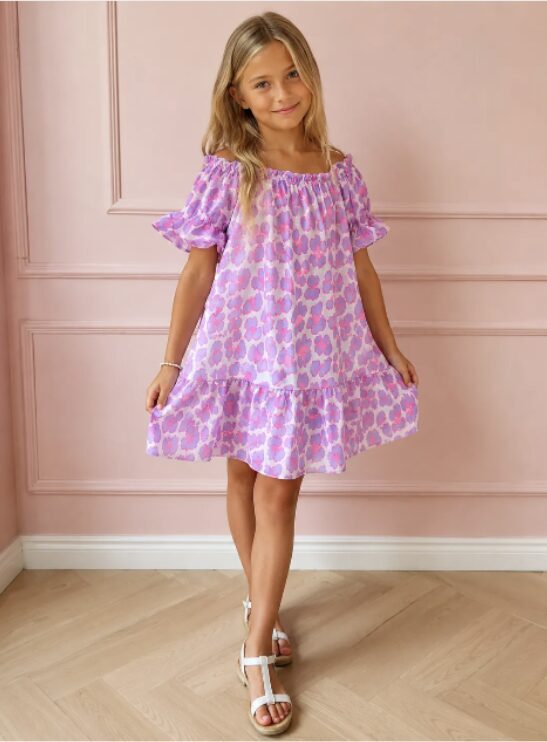6 Set Box Girl's Dresses Fucsia size MIX