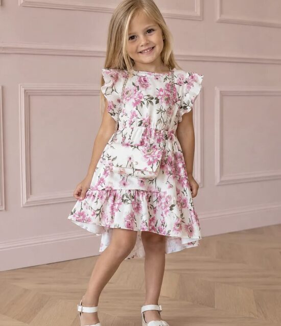 6 Set Box Girl's Dresses + Bag Sky Blue size MIX