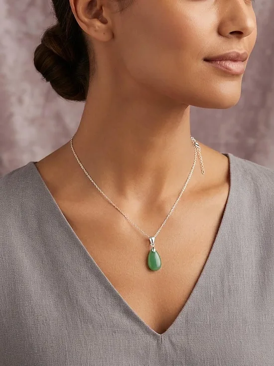925 Sterling Silver Green Crystal 2 set