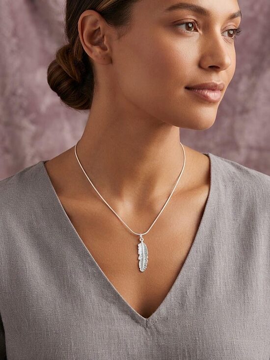 925 Sterling Silver Feather 2 set