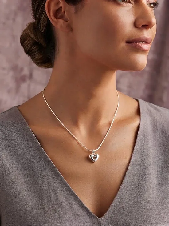 925 Sterling Silver Heart 2 set