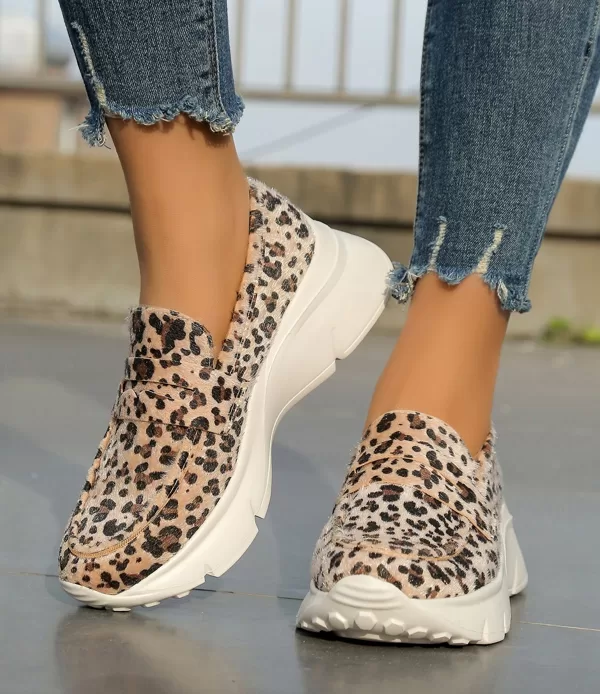 WOMEN'S SHOES - MOCCASINS - LEOPARD