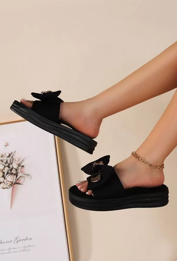 SLIPPERS&SLIDES - COMFORT - BLACK
